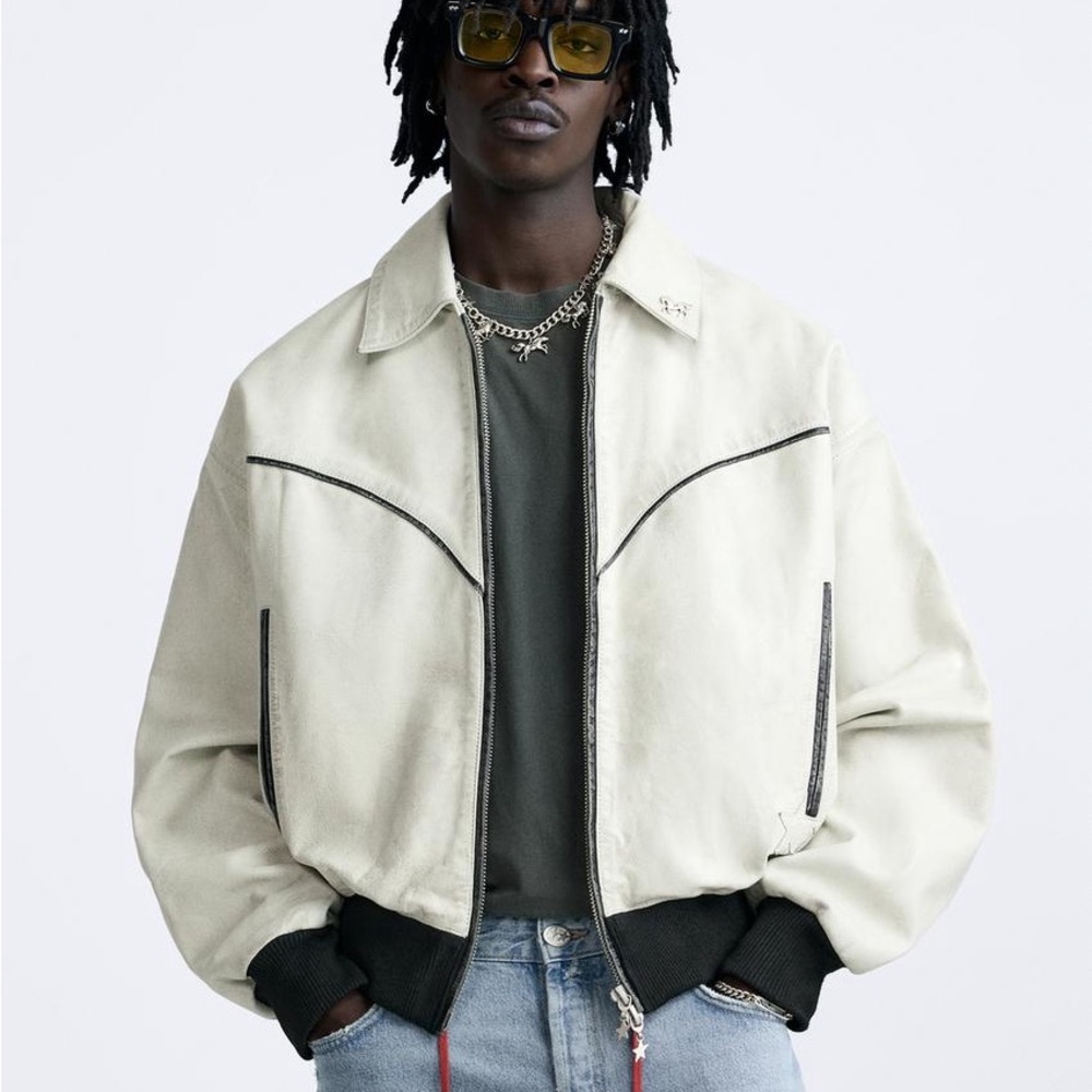 Zara Leather Jacket X Twojeys Limited Edition (S-M)